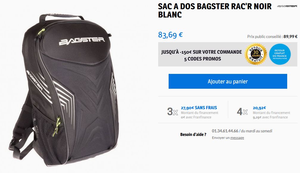 Sac à casque Bagster PIX - Bleu