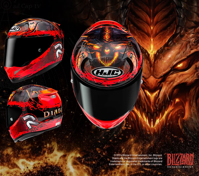 HJC RPHA 12 Diablo Blizzard : Un design mythique pour les passionnés de motos et de jeux vidéo